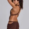 6AM Cut Out Mini Dress in Cocoa