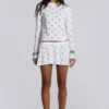 Aerea Burnout Polkadot Mini Skirt