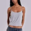 Aleya Beaded Top in Grey Marl