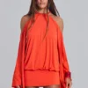 Alula Embellished Tropical Mini Dress
