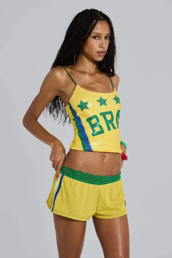 Amerela Airtex Mini Shorts
