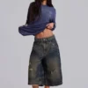 Blue Cinch Back Colossus Jorts