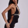 Anora Cut-Out Mini Dress in Black