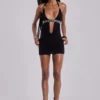 Anora Cut-Out Mini Dress in Black