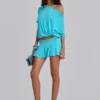 Azurae Studded Backless Top