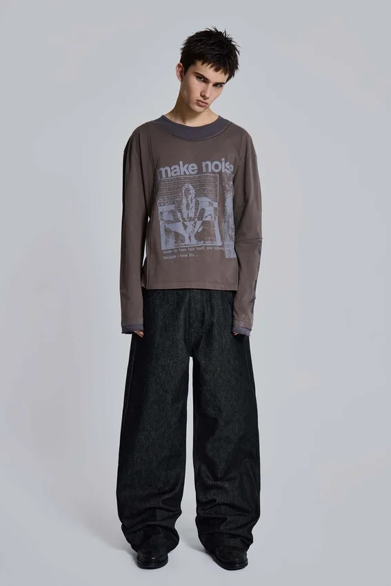 Noise Double Layer Long Sleeve Top