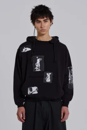 Black Devoted Patch Hoodie