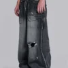 Black Eroded XL Colossus Jeans