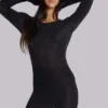Black Mist Mini Dress