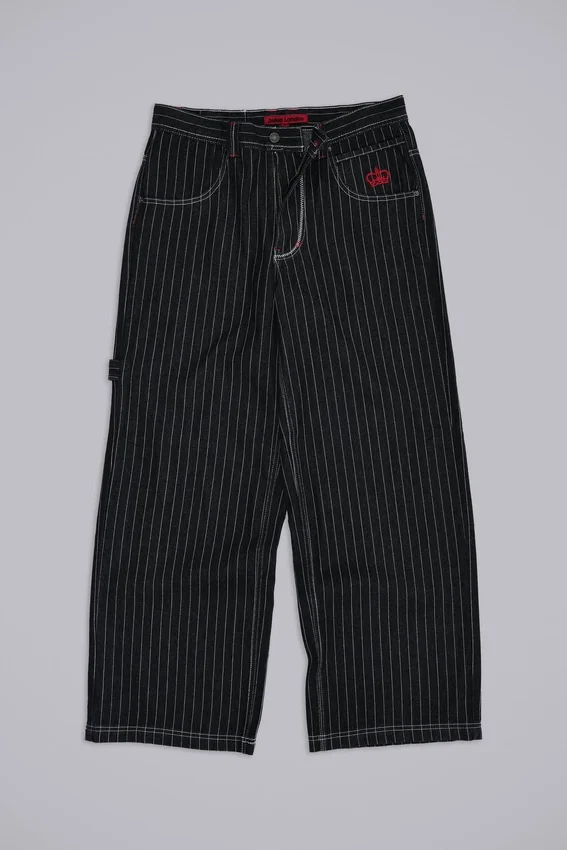 Black Ollie Pinstripe XL Colossus Jeans