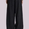 Black Pinstripe Goliath Suit Pants