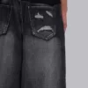 Black Spike Airbrush XL Ripped Colossus Jeans