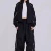 Black Vapor Tracksuit Bottoms