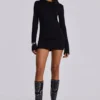 Black Wings Mesh Dress
