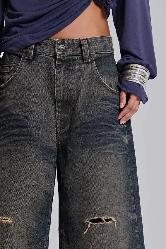 Blue Cinch Back Colossus Jorts