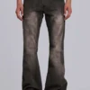 Brown Creased Drift Bootcut Jeans