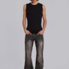 Brown Creased Drift Bootcut Jeans