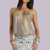 Chara Embellished Mirror Mini Skirt