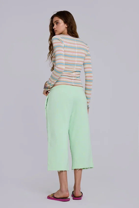 Cleo Slouchy Crop Jogger in Mint