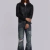 Cross Chain Blue Drift Bootcut Jeans