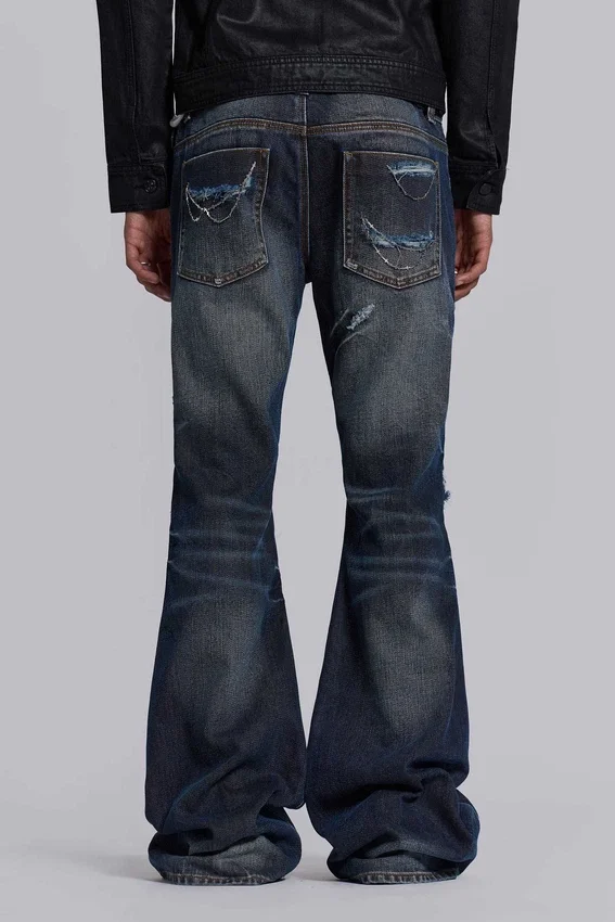Cross Chain Blue Drift Bootcut Jeans