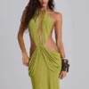 Darlyn Draped Backless Maxi Dress