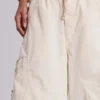 Ecru Parachute Cargo Pants
