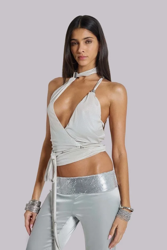 Eder Metallic Asymmetric Top