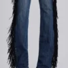 El Topo Fringe Bootcut Jeans in Blue Wash