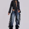 El Topo Fringe Bootcut Jeans in Blue Wash