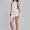 Enya Backless Mini Dress in Polkadot