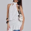Enya Backless Mini Dress in Polkadot