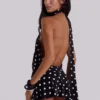 Enya Backless Mini Dress in XL Polkadot