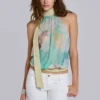 Enya Mesh Backless Top