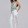 Enya Mesh Backless Top