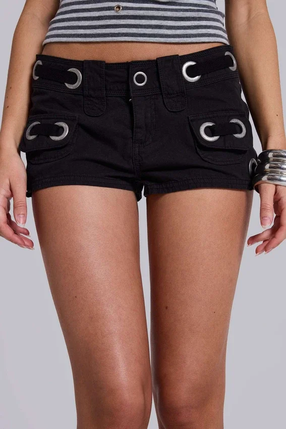 Eye Contact Vest Top With Eyelets in Stripe