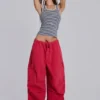 Eye Contact Vest Top With Eyelets in Stripe