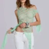 Faye Multiway Lace Top in Mint