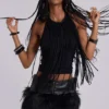 Fexa Backless Fringe Top