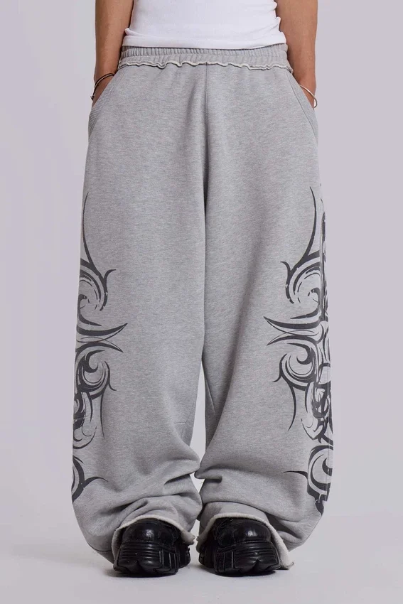 Grey Baggy Blade Joggers