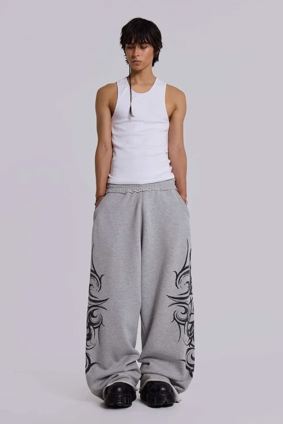 Grey Baggy Blade Joggers