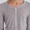 Grey Marl Haze Henley Top