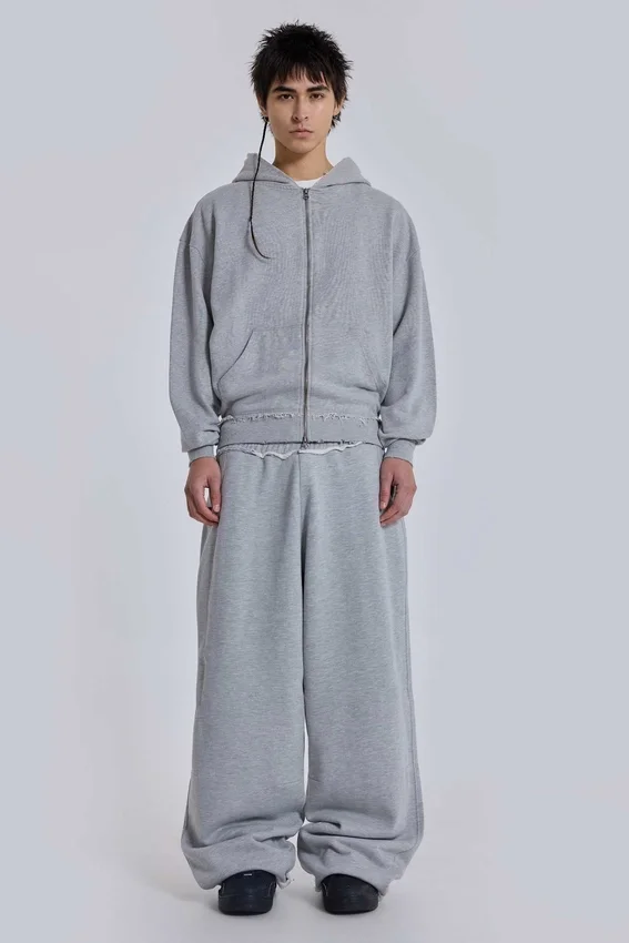Grey Marl Oversized Monster Hoodie