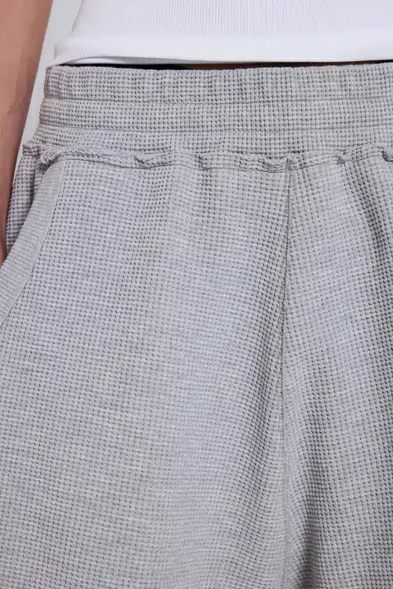 Grey Marl Waffle Monster Jogger Shorts