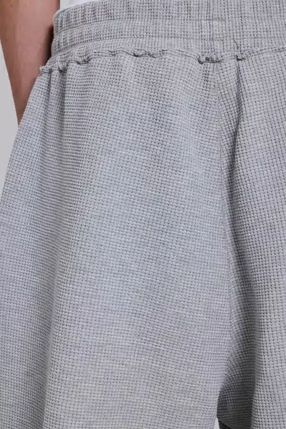 Grey Marl Waffle Monster Jogger Shorts