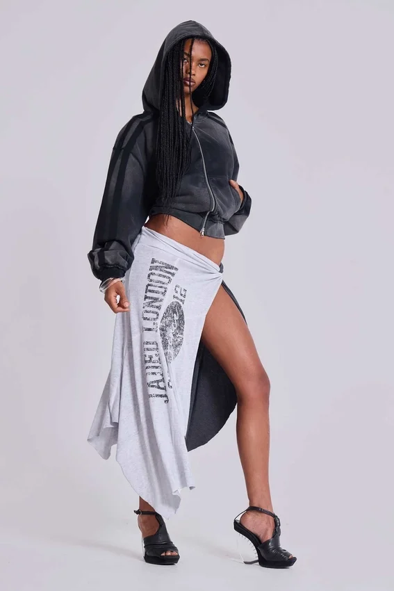 Grey Sporty Baggy Monster Hoodie