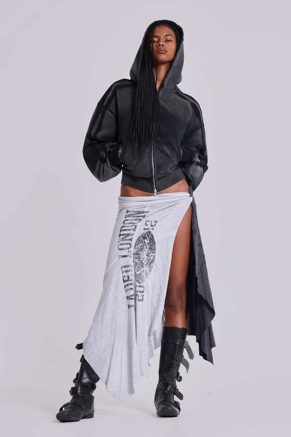 Grey Sporty Baggy Monster Hoodie