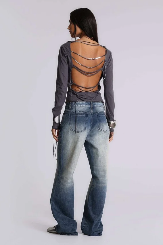 Fira Sequin V Neck Tee