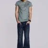 Indigo Creased Drift Bootcut Jeans