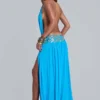 Irvin Hand Embellished Backless Maxi Dress